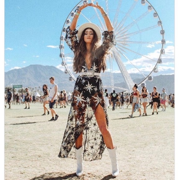 NWOT For Love & Lemons Stardust maxi dress - Picture 3 of 14